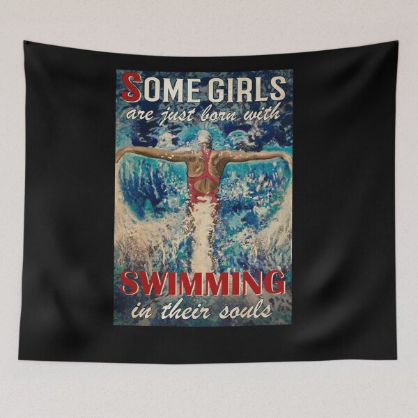 Item preview, Some girls are just born with swimming in their souls swim lover designed and sold by Cooper73.