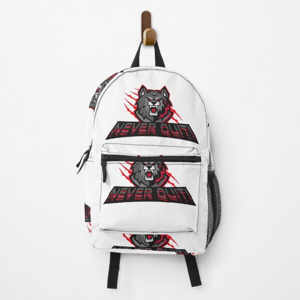 Item preview, Agressive Wolf Logo Motivational Never Quit designed and sold by motivationaldaysss -.
