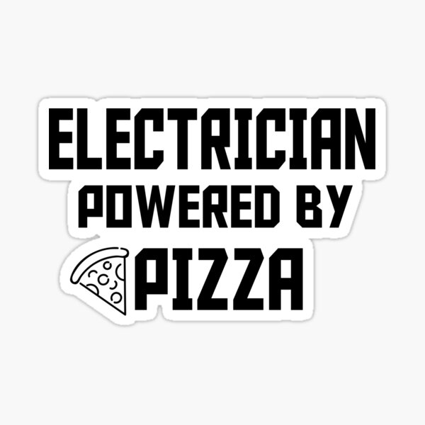 Item preview, ELECTRICIAN POWERED BY PIZZA designed and sold by 30-Merch.