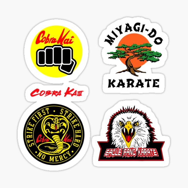 Eagle Fang Karate logo .. Cobra Kai seaeon4 logo ..  Miyagi do karate logo pack Sticker