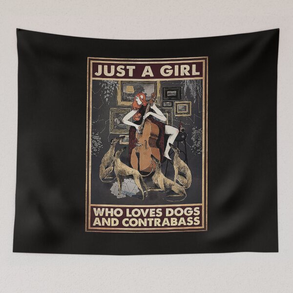 Item preview, Just a girl who loves dogs and contrabass designed and sold by cevyl49.