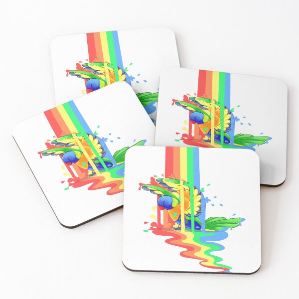Item preview, Rainbow (Paint) Lorikeet - [White] designed and sold by Raptor Goes RAWR! (RadiantGlyph).