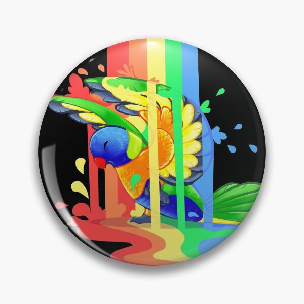 Item preview, Rainbow (Paint) Lorikeet - [Black] designed and sold by Raptor Goes RAWR! (RadiantGlyph).