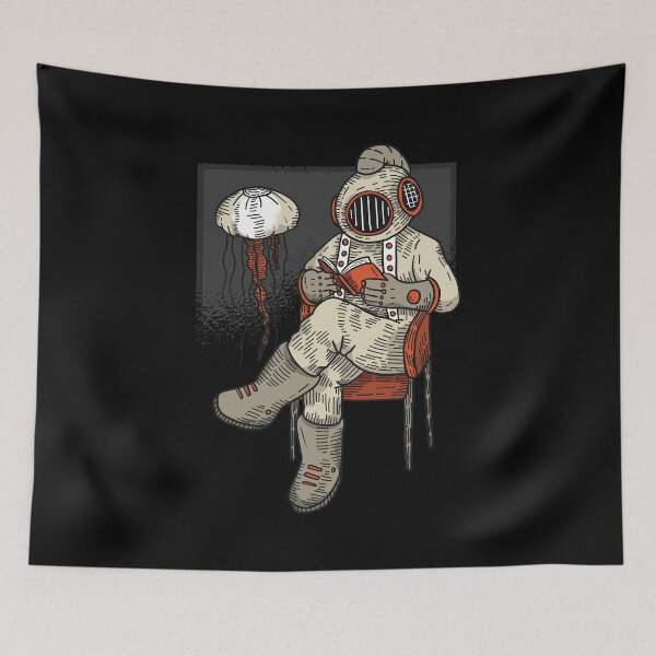 Item preview, Reading diver - chilled reading tees. designed and sold by PrintPress.