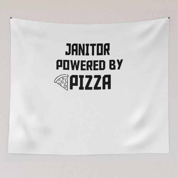 Item preview, JANITOR POWERED BY PIZZA designed and sold by 30-Merch.