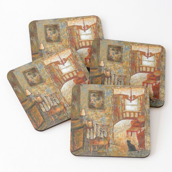 Item preview, Cat in interior painting designed and sold by Marion Yeo.