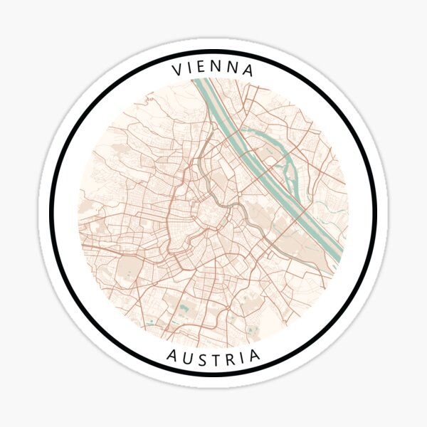 Item preview, Vienna, Austria Map (Theme 2) designed and sold by Mapnify.