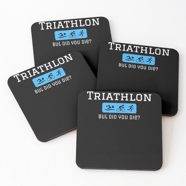 Item preview, Triathlon - But did you die? Blue - Funny quote designed and sold by shopbikeshirt.
