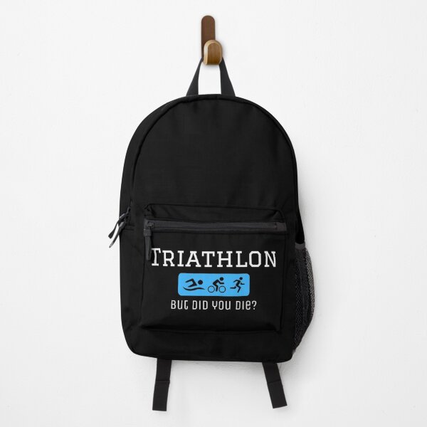 Item preview, Triathlon - But did you die? Blue - Funny quote designed and sold by shopbikeshirt.