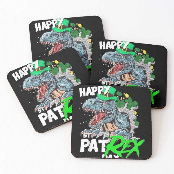 Item preview, Happy St Pat T-rex Day Dinosaur 6 designed and sold by YATNODJM.