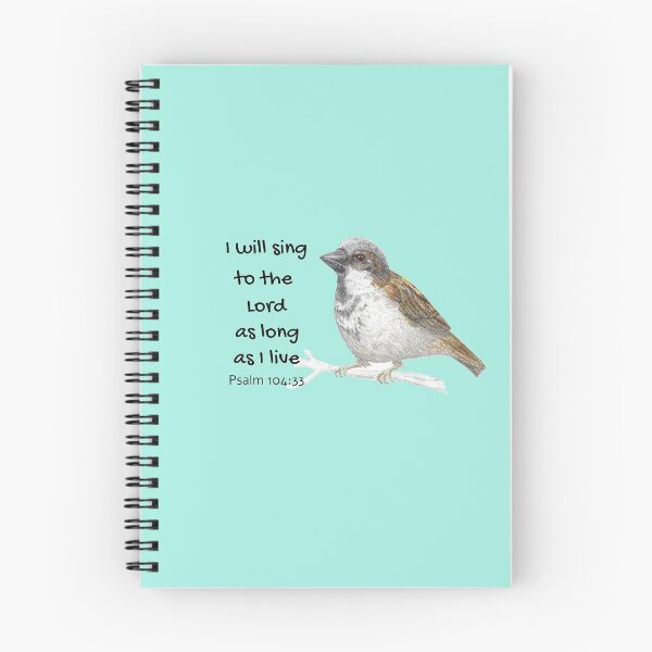 Item preview, Pretty Watercolour Bird And Bible Verse-Psalm 104:33 designed and sold by With Faith And Joy.