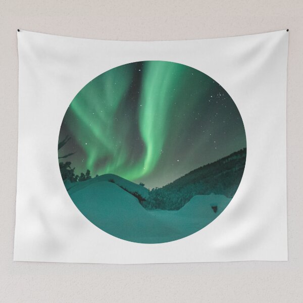 Item preview, magnetic green northern lights skies shirt designed and sold by ImRotem.