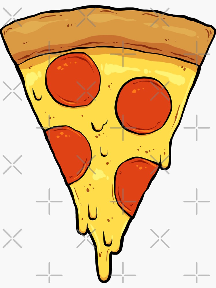 2 x Vinyl Stickers 10cm Pepperoni Pizza Slices Takeaway Food  #46015 