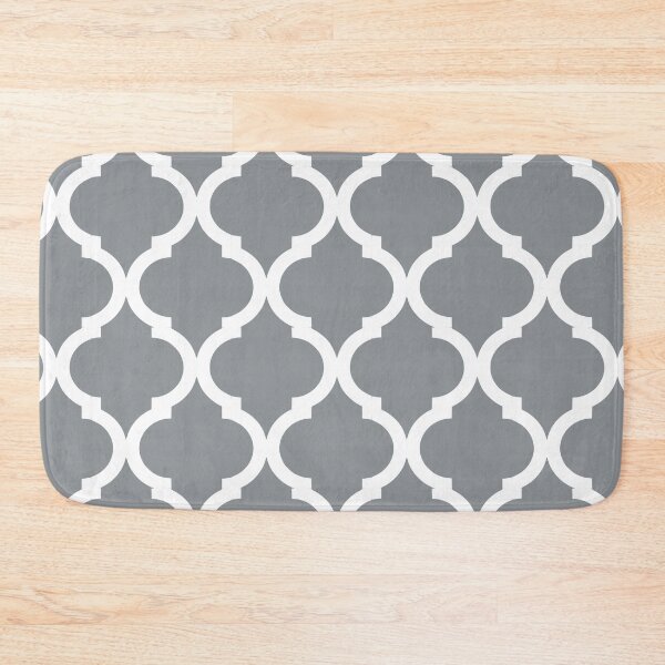 Item preview, Summer light gray plain background and white art deco pattern designed and sold by Brontorino.