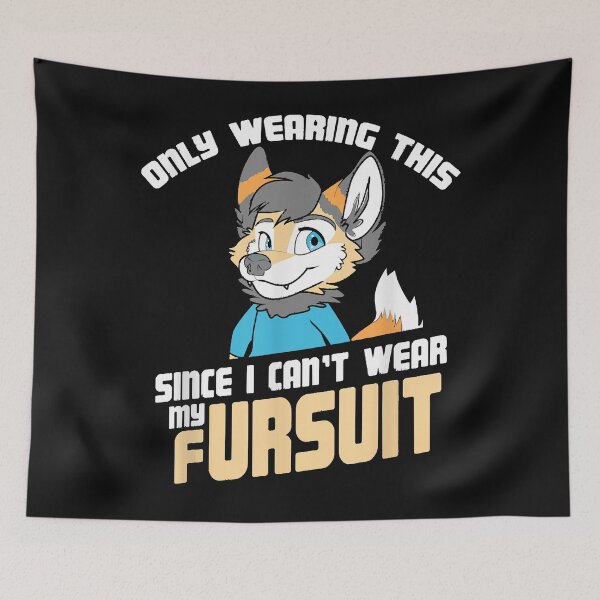 Item preview, Only Wearing This Since I Can't Wear My Fursuit - Cute OwO T-Shirt designed and sold by Lukifo-Tender.
