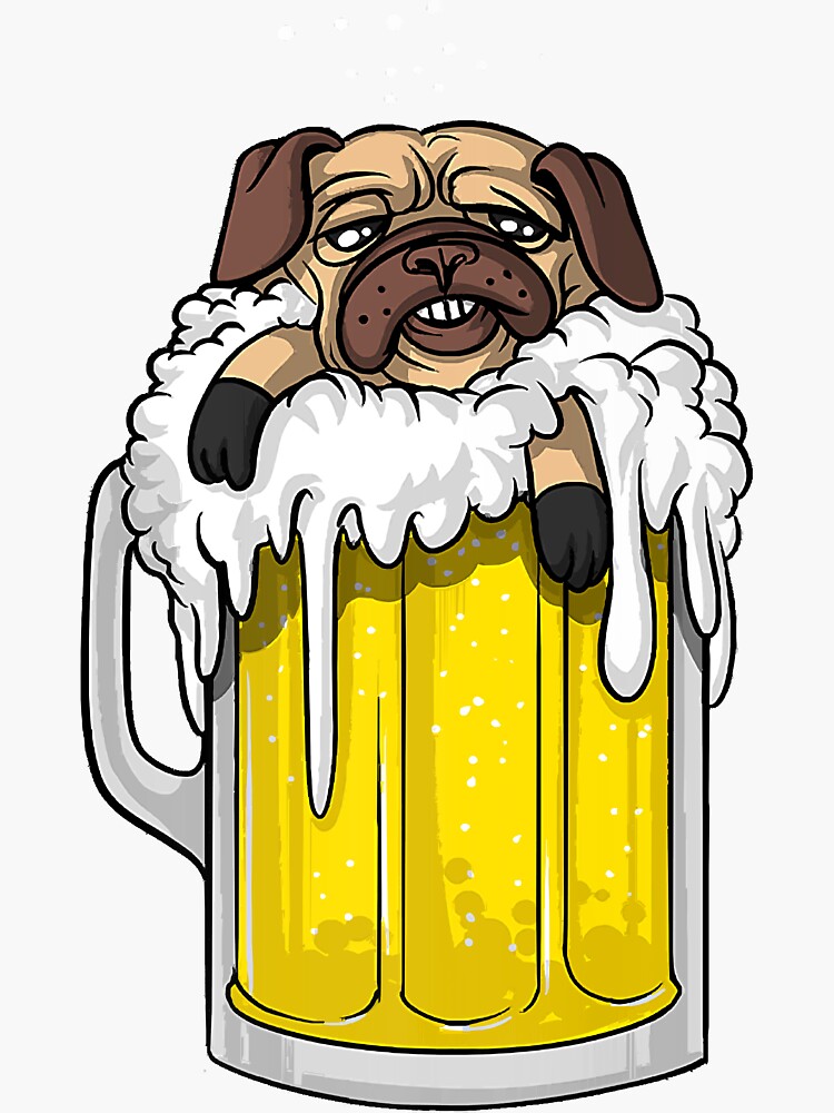 Pug Dog Beer Drinking Party Funny Men Women T-Shirt Pug Dog Beer Drinking Party Funny Men Women T-Shirt