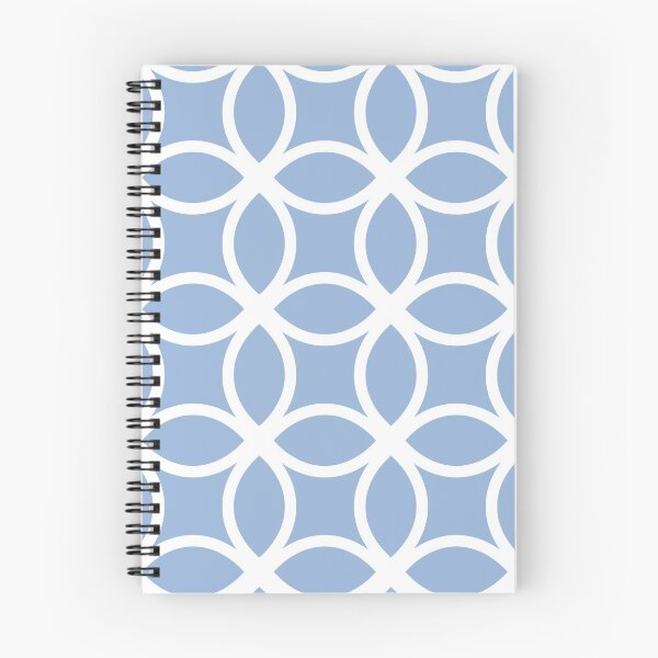 Item preview, Summer light blue plain background and white art deco pattern designed and sold by Brontorino.
