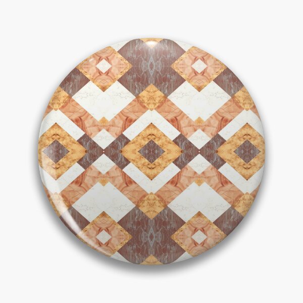 Item preview, Marble texture floor style pattern with geometric shapes and shades of white, gold and orange designed and sold by CiniArt.