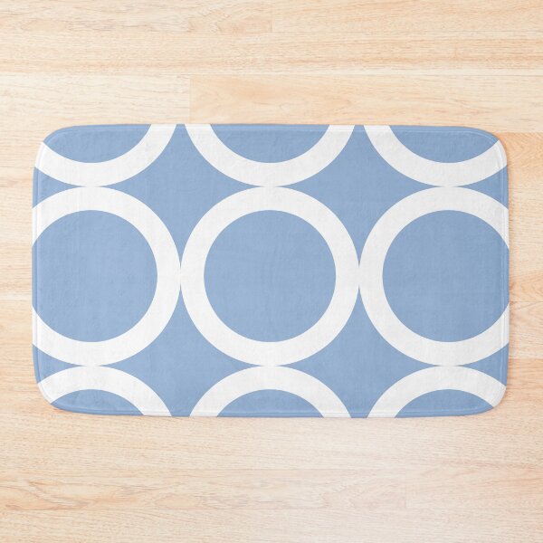 Item preview, Summer light blue plain background and white art deco pattern designed and sold by Brontorino.