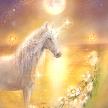 Artwork thumbnail, Unicorn - Golden pool of christ light by marjoleinkruijt