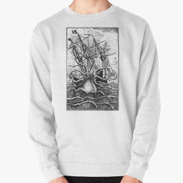 Artikel-Vorschau von Vintage Kraken angreifende Schiffsillustration, designt und verkauft von monsterplanet.