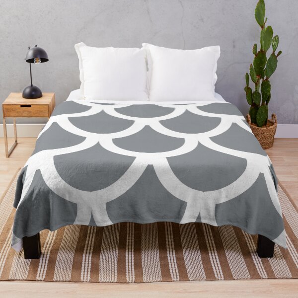 Item preview, Summer light gray plain background and white art deco pattern designed and sold by Brontorino.