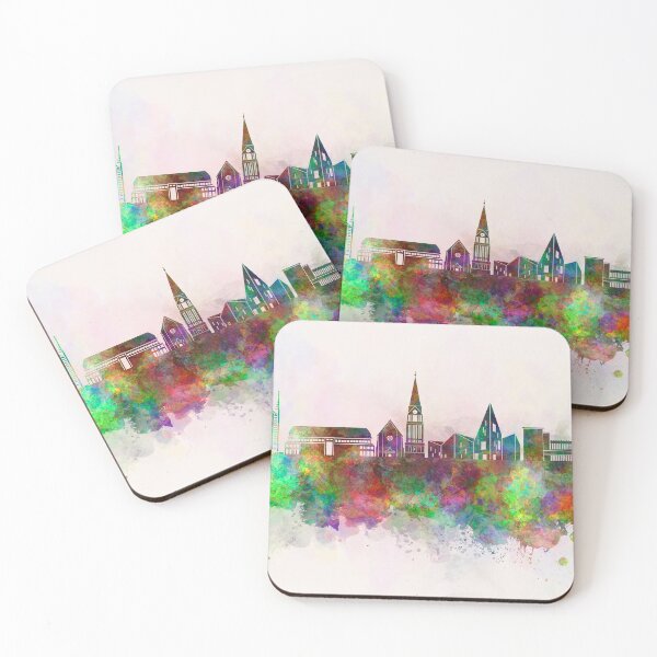 Item preview, Molde skyline in watercolor background designed and sold by paulrommer.