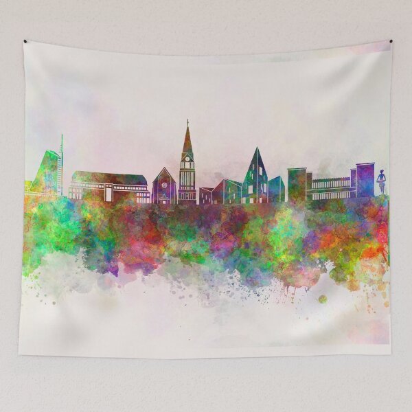 Item preview, Molde skyline in watercolor background designed and sold by paulrommer.