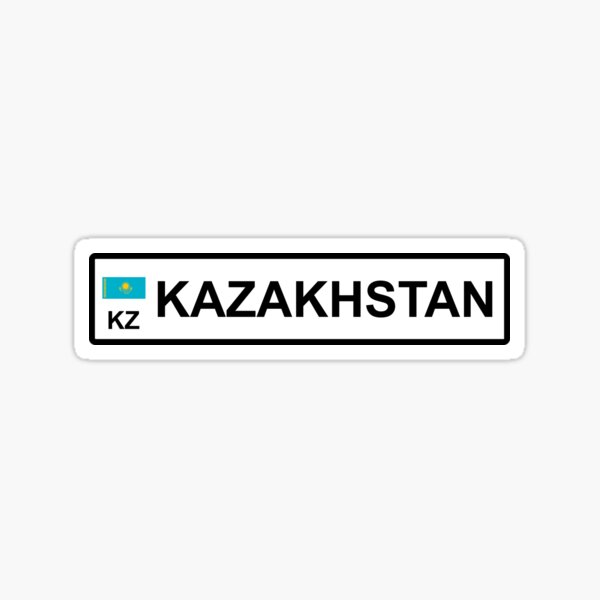 "Realistic Kazakhstan License Plate" Sticker for Sale by Twarrior