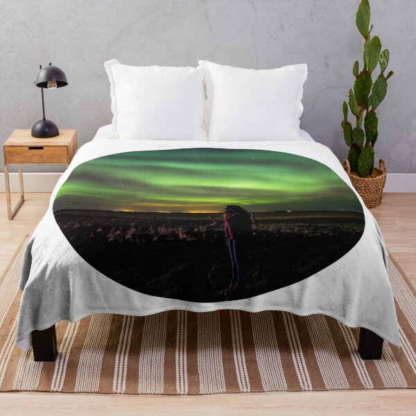Item preview, woman inspire by magnetic northern lights skies designed and sold by ImRotem.