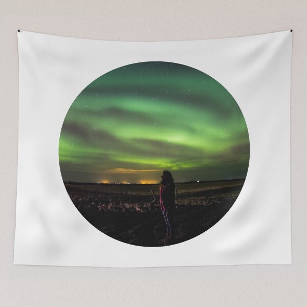 Item preview, woman inspire by magnetic northern lights skies designed and sold by ImRotem.