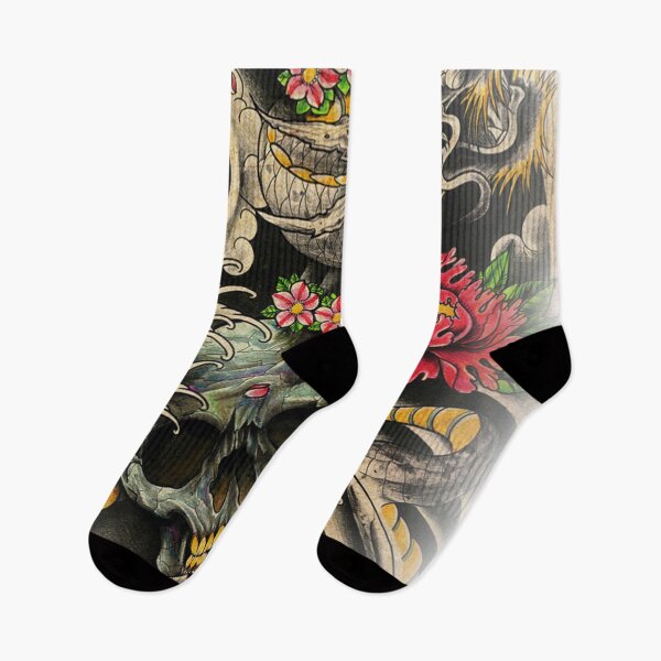 Item preview, Dragón y calavera japoneses designed and sold by A218.