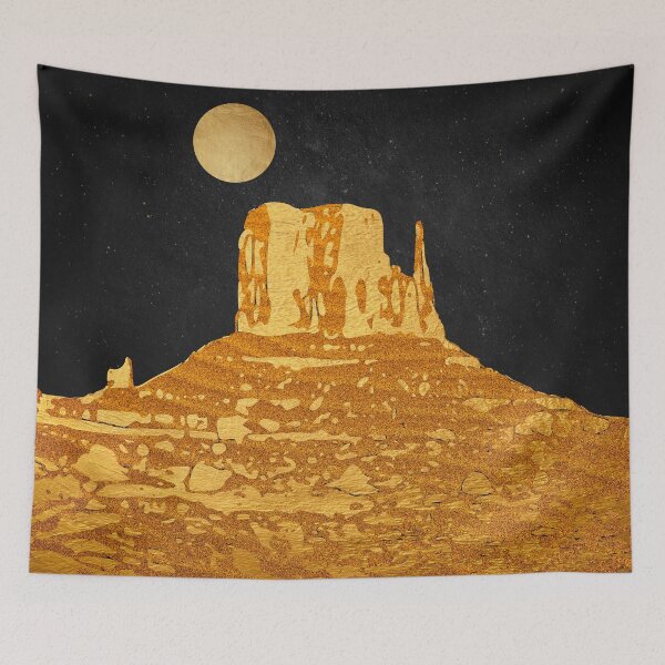 Item preview, Golden Moon over Monument Valley - Abstract Design designed and sold by JackMoreh.