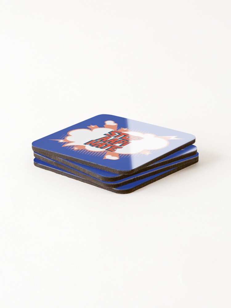 Thumbnail 4 of 5, Coasters (Set of 4), Stop AAPI Hate designed and sold by ModkMerch.