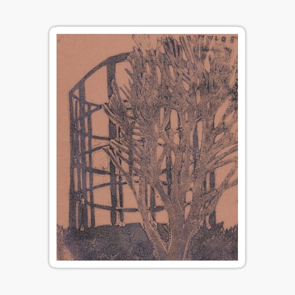 Gas Tower Monoprint 8 Sticker