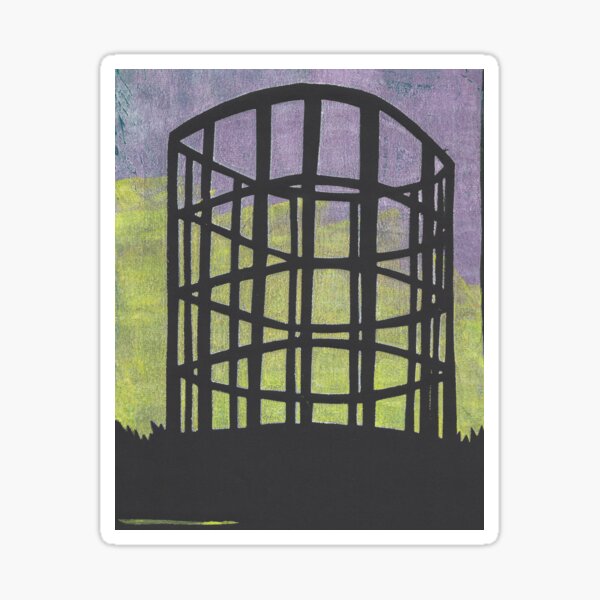 Gas Tower monoprint 11 Sticker