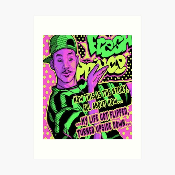 Geoffrey Frischer Prinz Von Bel Air Street Art Schablone Kunst Kunstdruck Von Bennyisjamin Redbubble