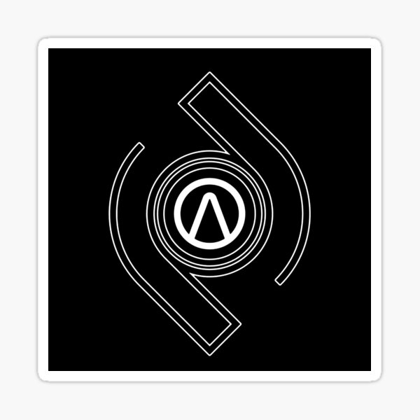 Borderlands simple black and white logo Sticker