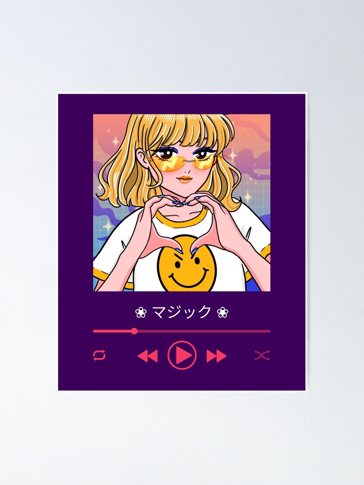 Night Chill Purple Anime Aesthetic Doodle - Custom Doodle for Google