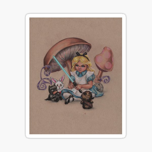 Alice in Fandomland (somewhere in Gaderen's Forest) Sticker