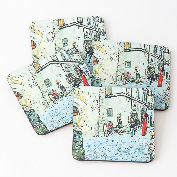 Item preview, Barbarano Romano: people and acrobats in the street designed and sold by Giuseppe Cocco.