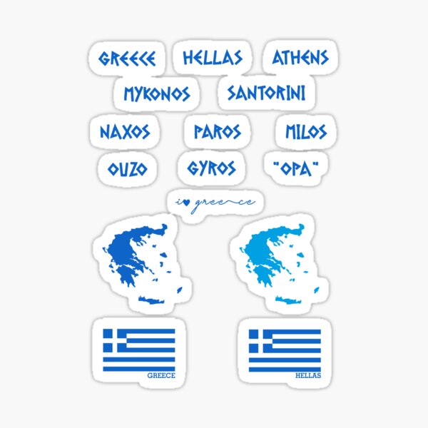 Item preview, Greece sticker pack designed and sold by angelisart.