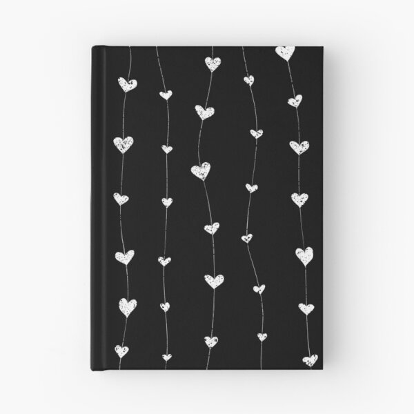 Item preview, Pretty Little White Hearts and Threads on Black designed and sold by GDCdesigns.
