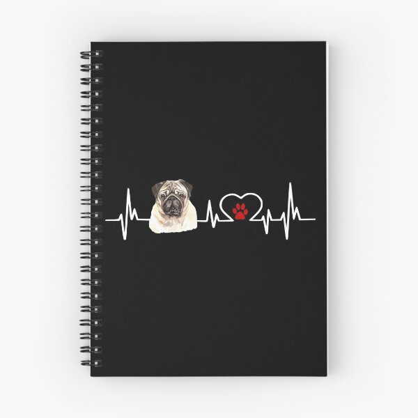Item preview, Pug Dog Ekg Heartbeat Heart Line Dog Lovers designed and sold by nutallrosario.