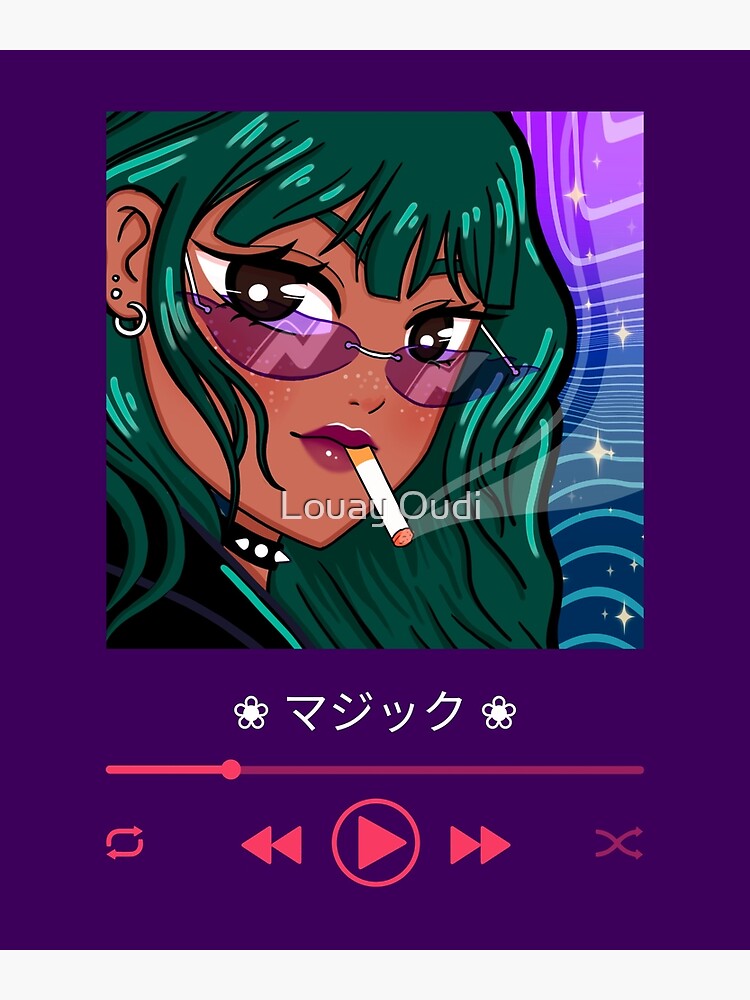 Chill japanese Lofi hiphop anime aesthetic - Lofi Hiphop - Sticker |  TeePublic
