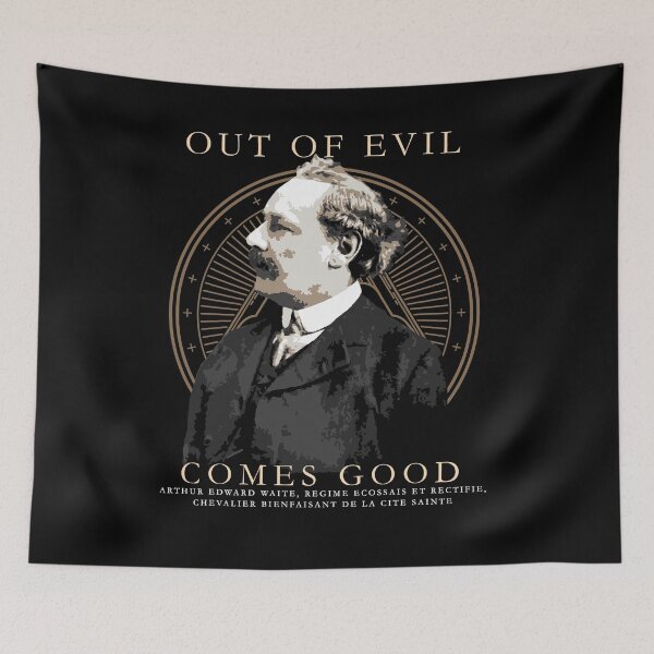 Item preview, Freemasonry, Out of Evil Comes Good, A E Waite, Masonic Design, Masonic Compass designed and sold by Proverbial Wisdom Design.