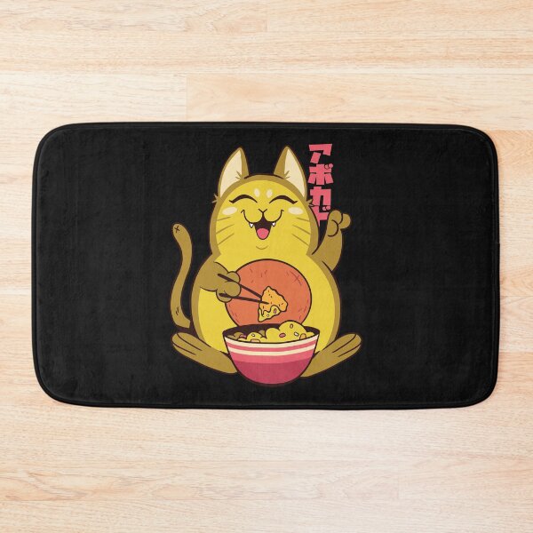 Item preview, Japanese avocado cat eats nachos designed and sold by DerSenat.
