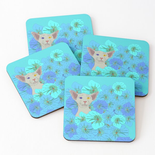 Item preview, Siamese cat in flower bed designed and sold by LadySancrisRose.