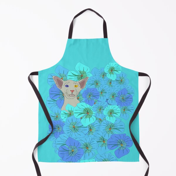 Item preview, Siamese cat in flower bed designed and sold by LadySancrisRose.