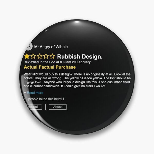 Item preview, Funny Rubbish Design Review  designed and sold by WibbleDesign.